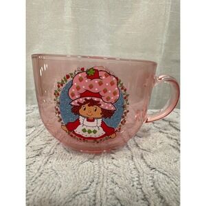 Strawberry Shortcake Silver Buffalo Pink Glass 16oz Soup Mug Retro Character Mug